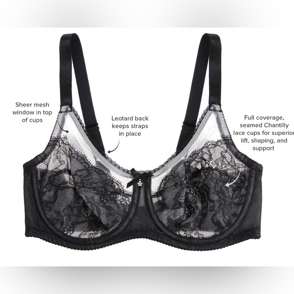 Wacoal Retro Chic Full Figure Underwire Bra Sz 34H - Picture 2 of 6